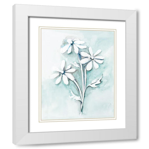 Bohemian Blue II White Modern Wood Framed Art Print with Double Matting by Chang, Stella