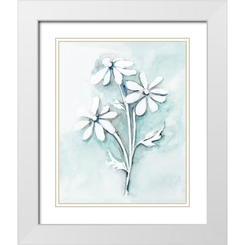 Bohemian Blue II White Modern Wood Framed Art Print with Double Matting by Chang, Stella