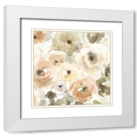 Soft Soiree I White Modern Wood Framed Art Print with Double Matting by Robinson, Carol