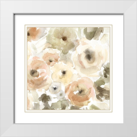 Soft Soiree I White Modern Wood Framed Art Print with Double Matting by Robinson, Carol