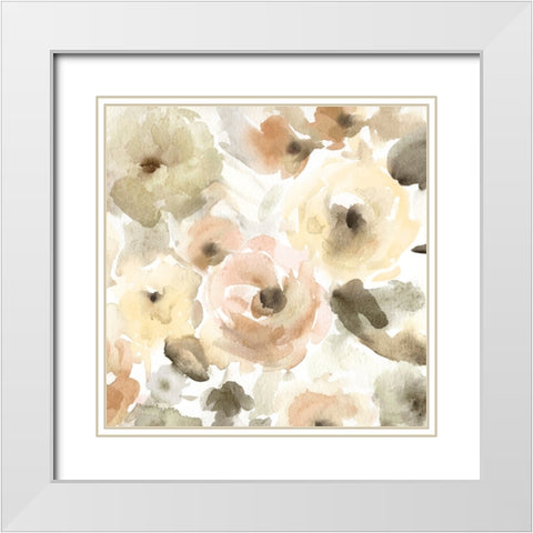 Soft Soiree II White Modern Wood Framed Art Print with Double Matting by Robinson, Carol