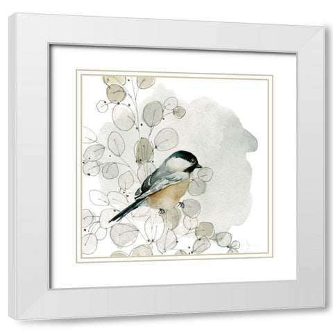 Botanical Sketchbook Bird I White Modern Wood Framed Art Print with Double Matting by Finn, Livi