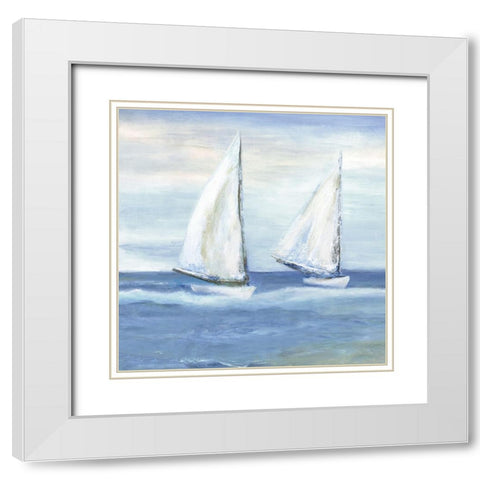 Seaside Escape I White Modern Wood Framed Art Print with Double Matting by Dunlap, Marilyn