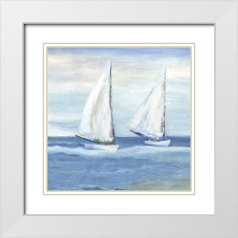Seaside Escape I White Modern Wood Framed Art Print with Double Matting by Dunlap, Marilyn
