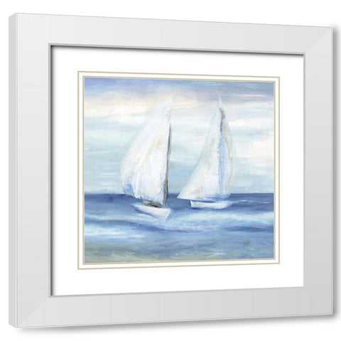 Seaside Escape II White Modern Wood Framed Art Print with Double Matting by Dunlap, Marilyn
