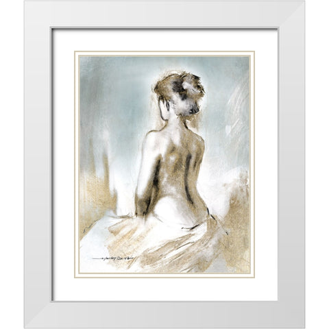Figure in Golden Light II White Modern Wood Framed Art Print with Double Matting by Orme, E. Anthony