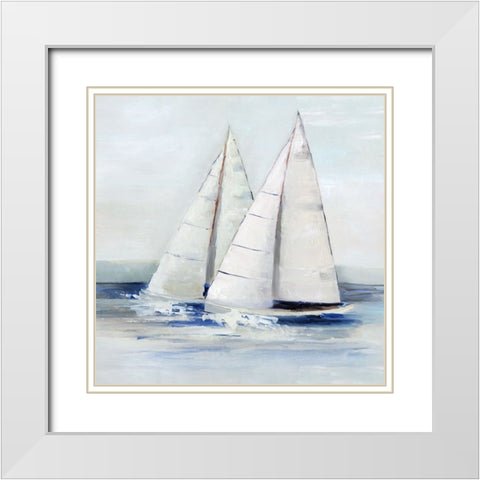 Close Sail II White Modern Wood Framed Art Print with Double Matting by Swatland, Sally