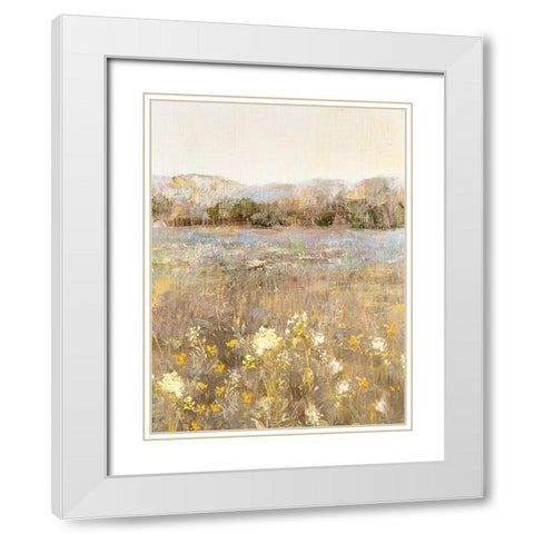 Honey Meadow White Modern Wood Framed Art Print with Double Matting by Swatland, Katie