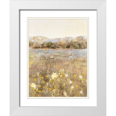 Honey Meadow White Modern Wood Framed Art Print with Double Matting by Swatland, Katie