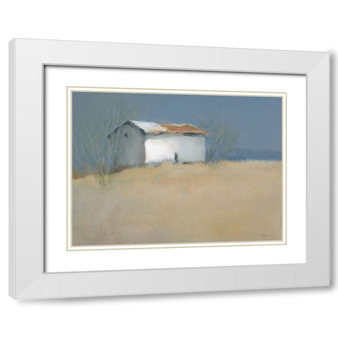 Old Homestead White Modern Wood Framed Art Print with Double Matting by Robinson, Carol
