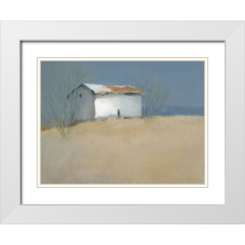 Old Homestead White Modern Wood Framed Art Print with Double Matting by Robinson, Carol