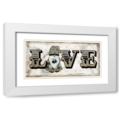Winter Wonderland Friends Love White Modern Wood Framed Art Print with Double Matting by Finn, Livi