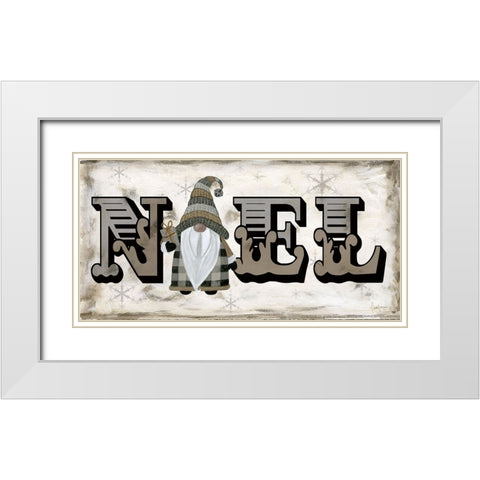 Winter Wonderland Friends Noel White Modern Wood Framed Art Print with Double Matting by Finn, Livi
