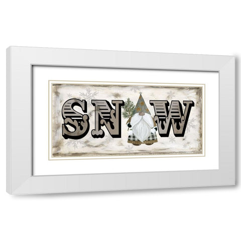 Winter Wonderland Friends Snow White Modern Wood Framed Art Print with Double Matting by Finn, Livi