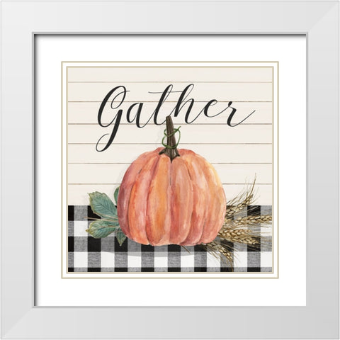 Harvest Gather White Modern Wood Framed Art Print with Double Matting by Finn, Livi