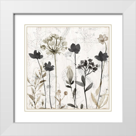 Sketchbook Nature I White Modern Wood Framed Art Print with Double Matting by Finn, Livi
