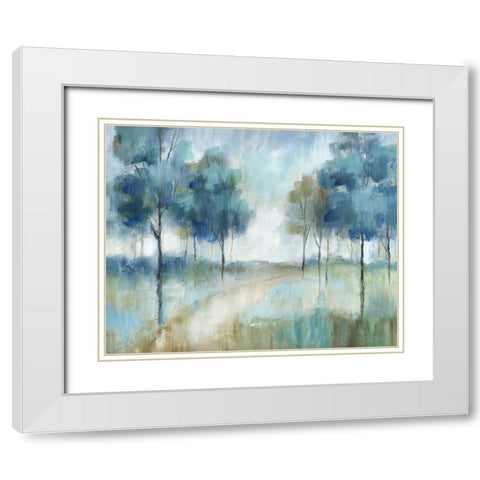 A Walk In The Park White Modern Wood Framed Art Print with Double Matting by Nan