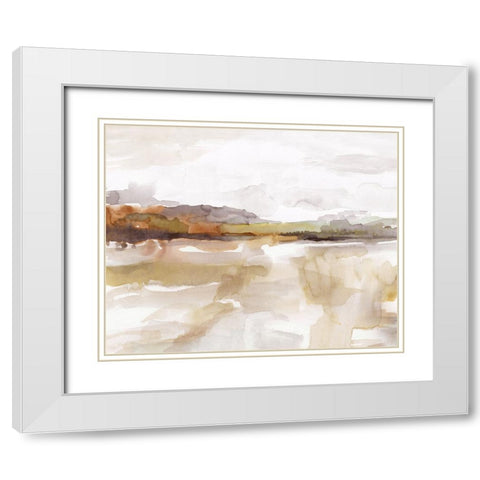 Eternal Autumn White Modern Wood Framed Art Print with Double Matting by Nan
