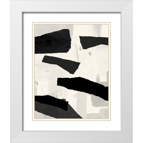 Mountain Paths II White Modern Wood Framed Art Print with Double Matting by Jill, Susan