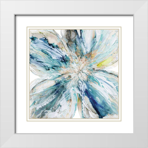Blossom Burst White Modern Wood Framed Art Print with Double Matting by Robinson, Carol
