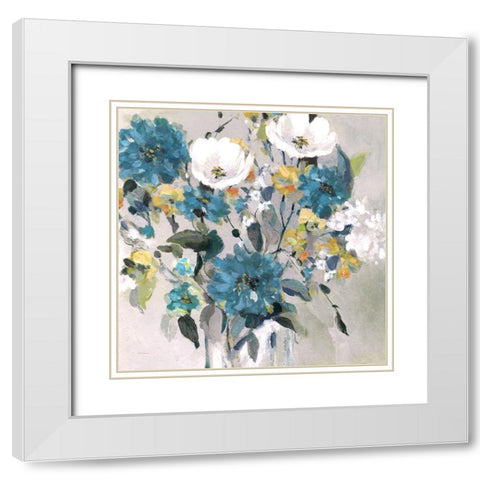 Autumn Jewels White Modern Wood Framed Art Print with Double Matting by Robinson, Carol