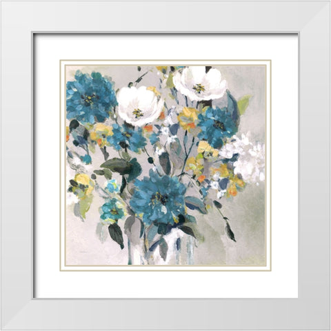 Autumn Jewels White Modern Wood Framed Art Print with Double Matting by Robinson, Carol