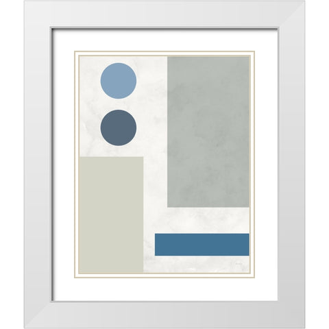 Stars Align I White Modern Wood Framed Art Print with Double Matting by Santiago, Daniela
