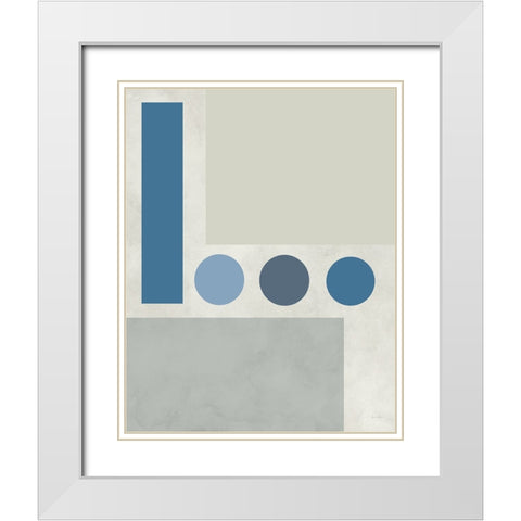 Stars Align II White Modern Wood Framed Art Print with Double Matting by Santiago, Daniela