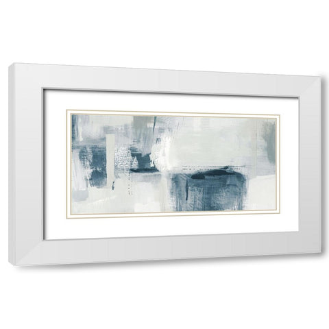 Blue Tides White Modern Wood Framed Art Print with Double Matting by Jill, Susan
