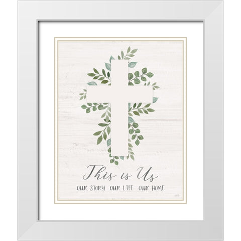 This is Us White Modern Wood Framed Art Print with Double Matting by Carpentieri, Natalie