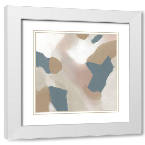Fall Embrace White Modern Wood Framed Art Print with Double Matting by Robinson, Carol