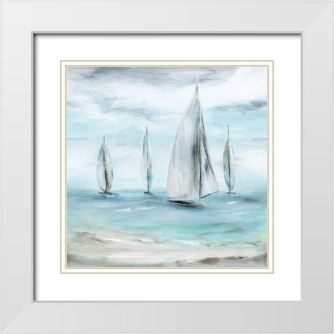Soft Summer Wind II White Modern Wood Framed Art Print with Double Matting by Dunlap, Marilyn