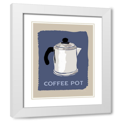Modern Coffee I White Modern Wood Framed Art Print with Double Matting by Santiago, Daniela
