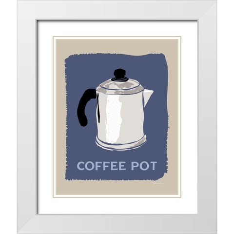 Modern Coffee I White Modern Wood Framed Art Print with Double Matting by Santiago, Daniela