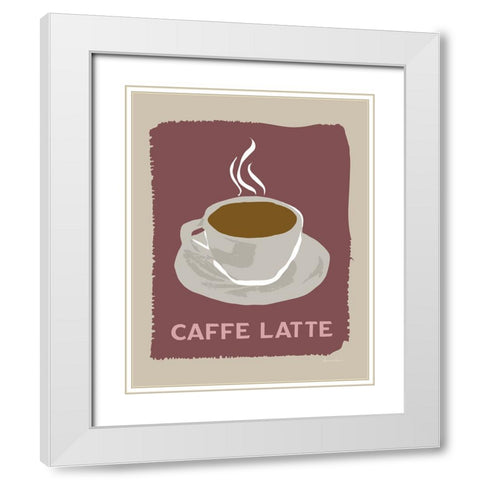 Modern Coffee III White Modern Wood Framed Art Print with Double Matting by Santiago, Daniela