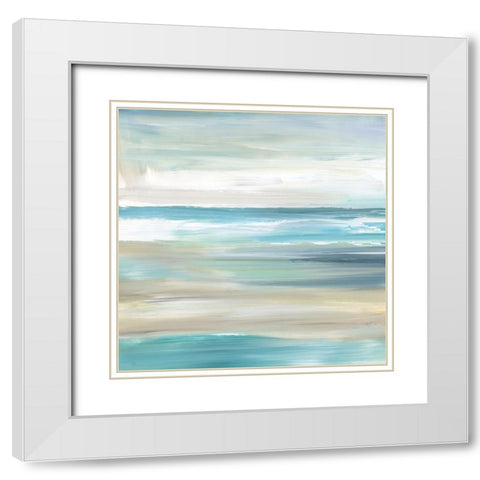 Timeless Tide I White Modern Wood Framed Art Print with Double Matting by Nan