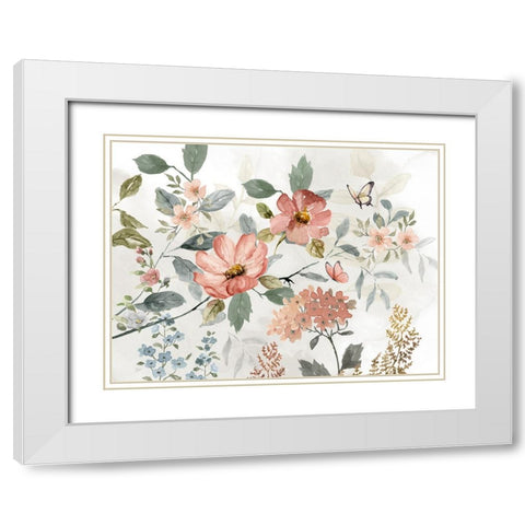 Summers Promise White Modern Wood Framed Art Print with Double Matting by Nan