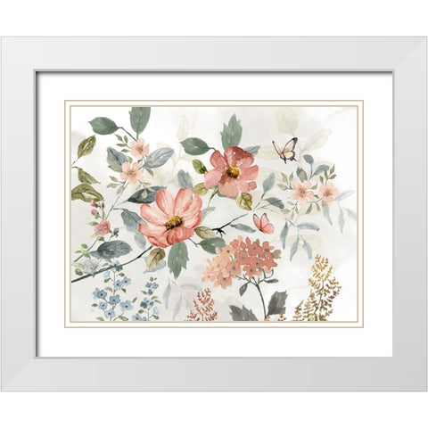 Summers Promise White Modern Wood Framed Art Print with Double Matting by Nan