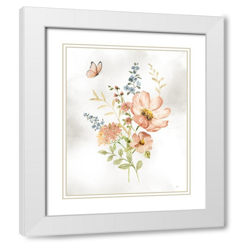 Summer Arrangement I White Modern Wood Framed Art Print with Double Matting by Nan