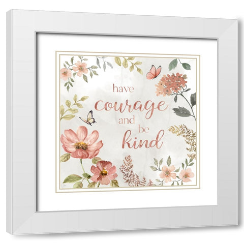 Summer Courage White Modern Wood Framed Art Print with Double Matting by Nan