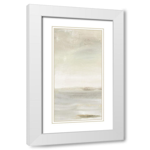 Secluded Ocean I White Modern Wood Framed Art Print with Double Matting by Shapiro, Judith