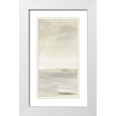 Secluded Ocean I White Modern Wood Framed Art Print with Double Matting by Shapiro, Judith
