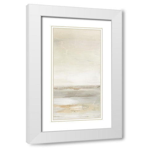 Secluded Ocean II White Modern Wood Framed Art Print with Double Matting by Shapiro, Judith