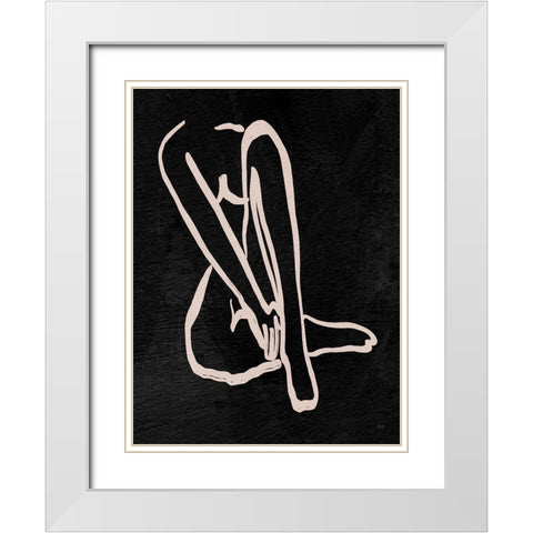 Figure in Dark I White Modern Wood Framed Art Print with Double Matting by Jill, Susan