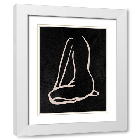 Figure in Dark II White Modern Wood Framed Art Print with Double Matting by Jill, Susan
