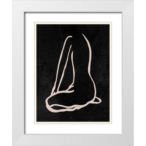 Figure in Dark II White Modern Wood Framed Art Print with Double Matting by Jill, Susan