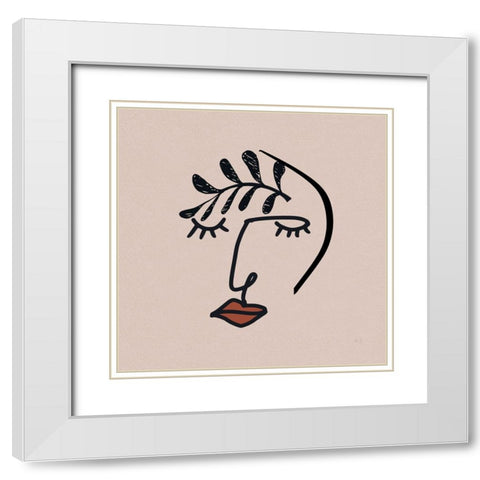 A Sigh White Modern Wood Framed Art Print with Double Matting by Jill, Susan