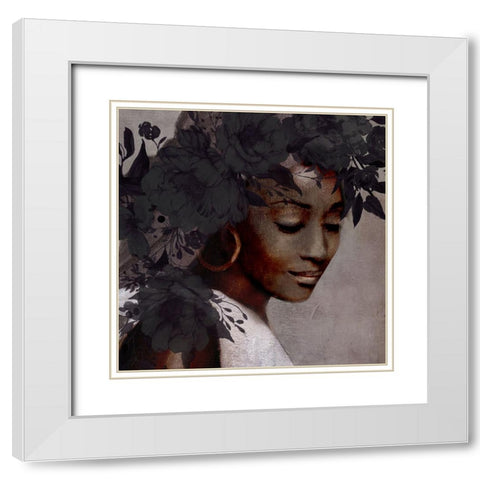 Grace I White Modern Wood Framed Art Print with Double Matting by Robinson, Carol