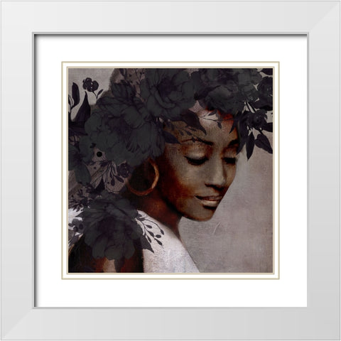 Grace I White Modern Wood Framed Art Print with Double Matting by Robinson, Carol