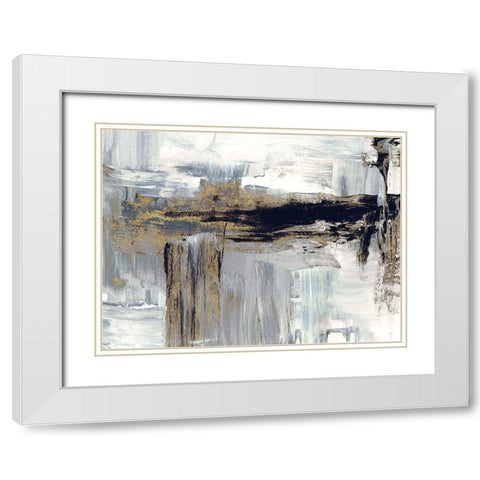 Tranquil Falls White Modern Wood Framed Art Print with Double Matting by Jill, Susan